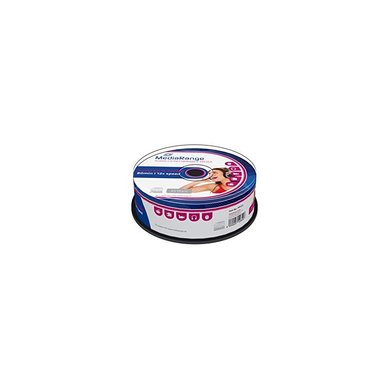 MEDIARANGE MR223 CD-R Blank Discs 48x Speed 80 Minutes -