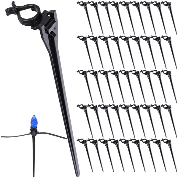 EBaokuup 100pcs 7.5 Inch Christmas Light Stakes,Yard Lawn Light Stakes