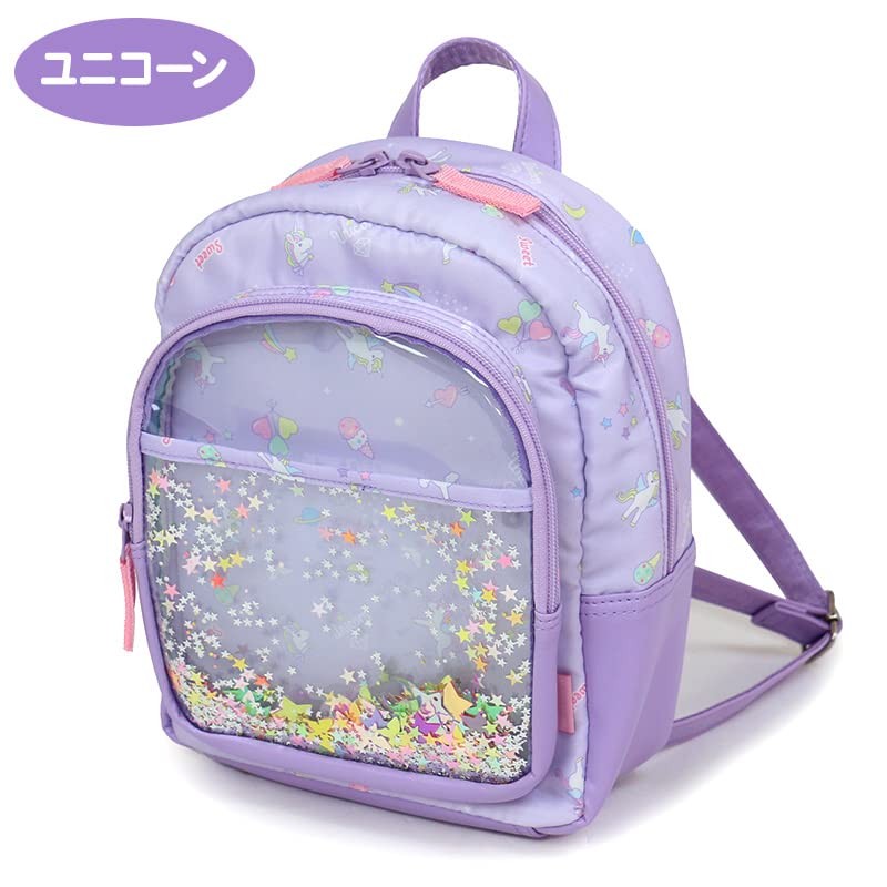 Mother Garden Unicorn Wild Strawberry Mini Backpack, Sparkle, Sequins, purple