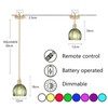 Battery Operated Ceiling Light,Pendant Light Petal Glass Battery Chandelier Light
