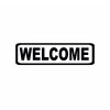 CrownVinyl.com WELCOME Door Sign Vinyl Decal Sticker - Door Window