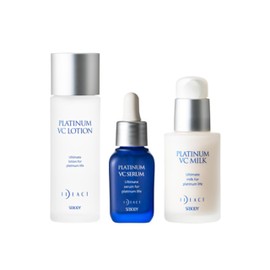 Idea Act: Beautiful Skin Thorough Care Set (Platinum VC Lotion Approx. 1 Month + Platinum VC Serum Approx. 1 Month + Platinum VC Milk Approx. 1 to 2 Months) VC200 / Ceramide Formulated Additive-Free