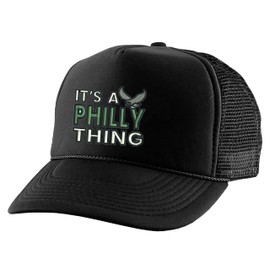 ALLNTRENDS It's A Philly Thing Embroidered Trucker Hat (Black)