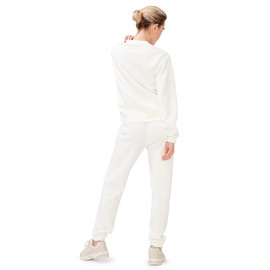 KUT & SO Sweatsuits for Women – Essential 2-Piece Tracksuit Set Includes Fleece Jogger and Matching Crewneck Sweater Cream White XX-Large