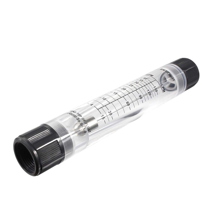BNYZWOT Inline Clear Acrylic Water Flowmeter 1PT Dia Threads G-25