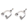 Horse Spurs, 2PCS Stainless Steel West Cowboy Exquisite Pattern Horse Boot Spurs Decoration with Gear for Horse Training Equestrian Competition Dressage Entertainment Farm Ranch
