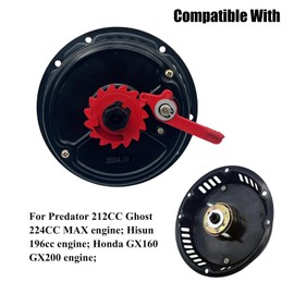 Easy Quick Fast Pull Start Recoil Starter Assembly for Predator 212 Coleman B200R CT200U 200cc Mini Bike, KT196 Go Kart,Pull Cord Start for Honda 6.5HP GX160 196 Hisun Engine (Black)