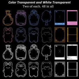 YCOSAN 70 Pcs Dried Flower Bookmark Kit - DIY Color Transparent Bookmarks, Dried Flower Bookmarks Set (Pressed Flowers Excluded)