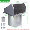 10 Inch Hooded Wall Vent Exhaust with Screen and Damper,Outdoor