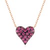 GAVU Women's Heart Necklace with Rhinestones Diamond Heart Pendant in