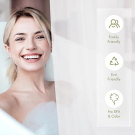 AmazerBath Shower Liner, 72x72 Plastic Frosted Shower Curtain Liner, PEVA Cute