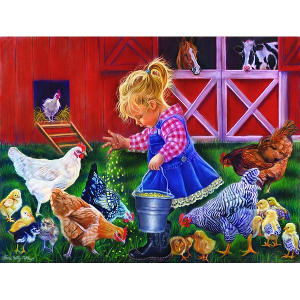 Little Farm Girl 500 Piece Jigsaw Puzzle by SunsOut