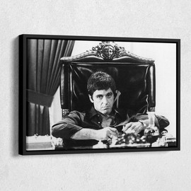Tony Montana Scarface Poster Black and White POSTER UNFRAMED s POSTER UNFRAMEDHome Decor Framed Poster Print - Color: 8x12in (20x30cm), size: Variant