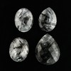 CRYSTALIS Wholesale 4pcs Natural Black Rutile Quartz Loose Gemstone Bulk