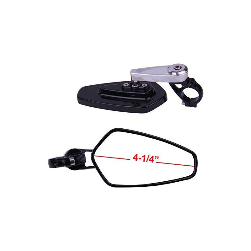 MotorToGo One Pair Silver Stem Black House CNC 7/8" Handlebar