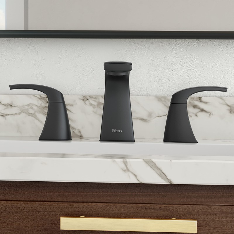 Pfister Karci Bathroom Sink Faucet, 8-Inch Widespread, 2-Handle, 3-Hole, Matte