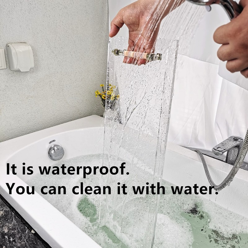 42" Gold Handle transaprent Bathtub Caddy for Luxury Bathroom