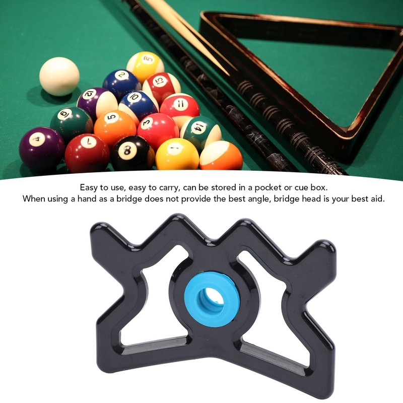 Fockety Pool Billiard Cue Bridge Head, Sturdy Plastic Custom Height