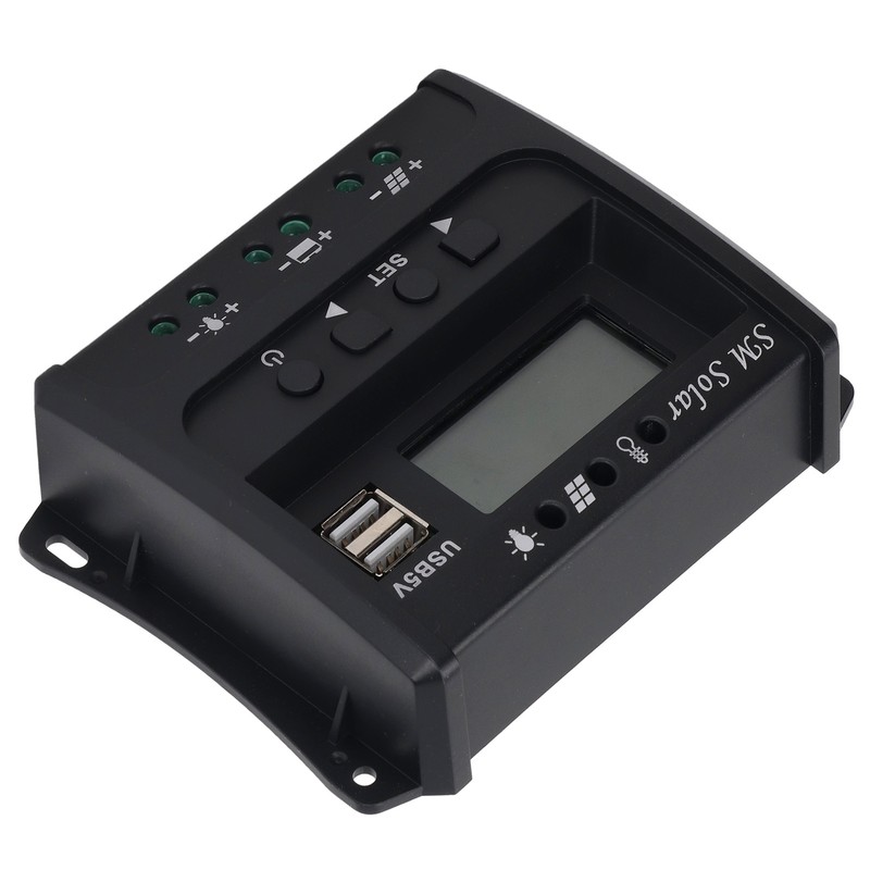 Solar Panel Controller 3 Stage PWM Charging Intelligent Microcontroller ABS