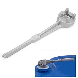 CHICIRIS Drum Bung Wrench, 1Pc Silver Aluminum Oil Drum Bung Wrench 25.5cm/10.04in for Opening Lid of 10 15 20 30 55 Gallon Standard Plug