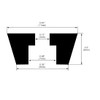 sourcing map Rubber Feet Bumper Pads Diameter 11 x 9