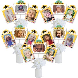 Big Dot of Happiness Let’s Fiesta - Mexican Fiesta Picture Centerpiece Sticks - Photo Table Toppers - 15 Pieces
