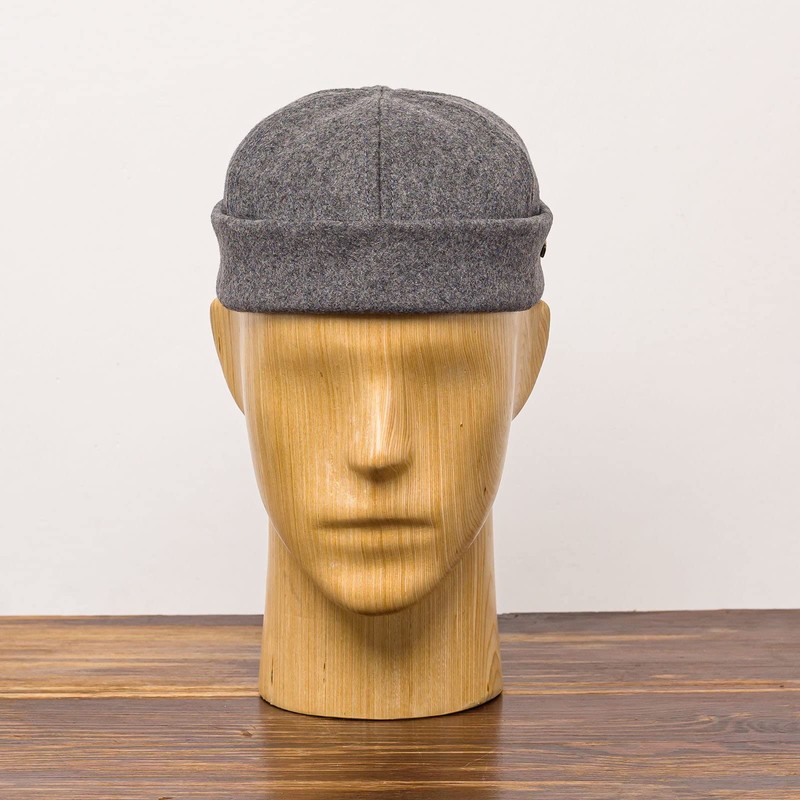 Sterkowski Men's Wool Beanie Docker Cap UK 6 3/4 Grey
