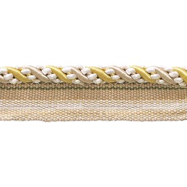 DÉCOPRO Light Gold Ivory 4/16" Decorative Lip Cord Radiant Sunrise [By The Yard]