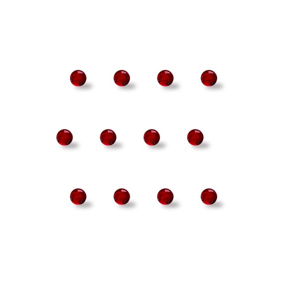 Dipwand Dipwand Ruby Pearl, 3mm Ruby Beads Balls - 12