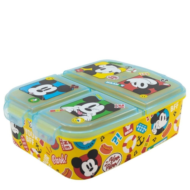 Mickey and Friends Sandwich Lunch Snack Box Multi Compartment Kids