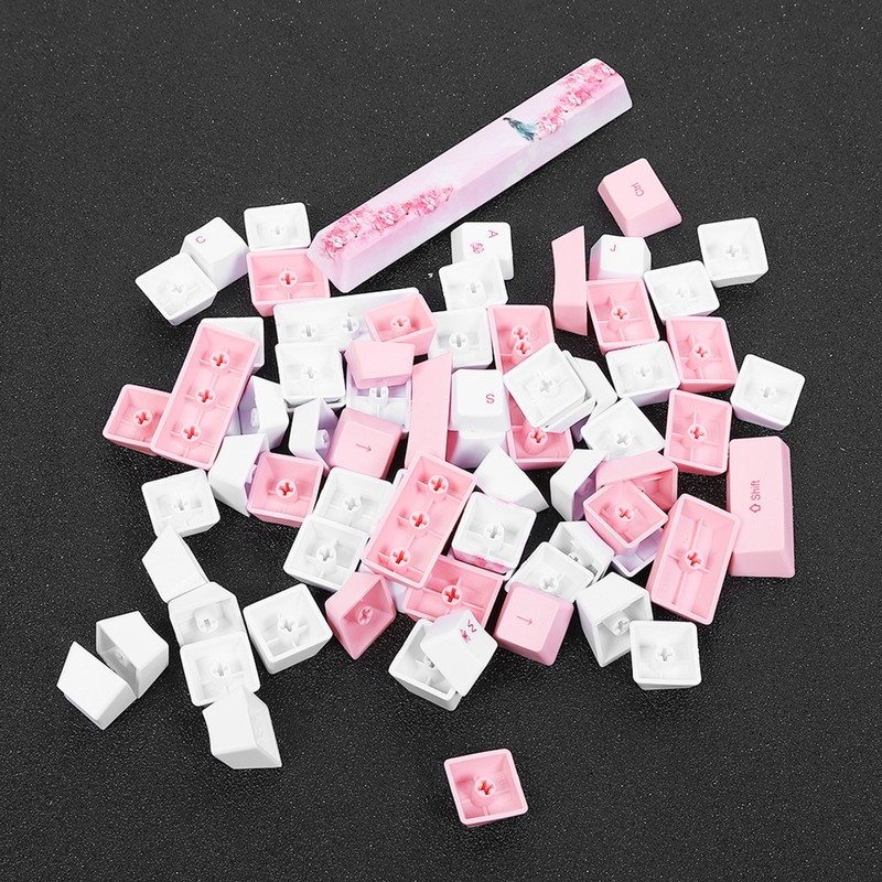 73PCs Sublimation Keycaps PBT Mechanical Keyboard Accessory PC Parts with