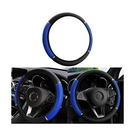 Car Steering Wheel Cover, Non-Slip, Elastic, Steering Wheel Cover for Men and Women, Universal Fit 15 Inches Cars, Vehicles, SUVs (Blue)