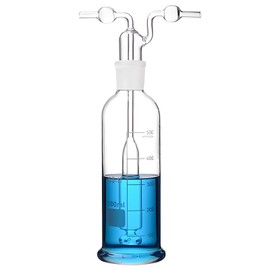 500ml Lab Glass Gas Washing Bottle - Lab Glass Gas Washing Vacuum Trap，Borosilicate Glass，29/32 Joint (16.9 Ounces)