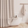 BTTN 78 Inch Long Shower Curtain - Boho Linen Thick