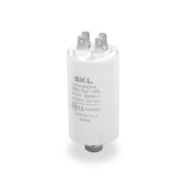 DL-pro Capacitor Motor Capacitor 16µF 450V Diameter 40 x 70 mm Universal with 6.3 mm AMP Plugs and Mounting Screw M8 CBB60 Starting Capacitor Motor Start Capacitor for Electric Home Appliances