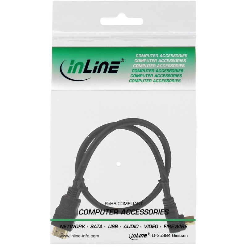 InLine 17055V HDMI Cable Angled HDMI High Speed with Ethernet