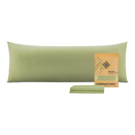 DOWNSTORIA Body Pillow Cover, Ultra Soft Microfiber Long Pillowcase, Envelope Closure Large Pillow Cases 20x54 inch (Sage Green)