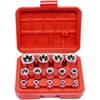 14Pcs Female E-Torx Star Socket Set, 1/4, 3/8, 1/2 in