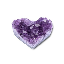 CrystalTears Amethyst Druze Heart Shape Natural Stone Druzy Segment Raw Stone Irregular Gemstone Healing Reiki Crystal Decoration Living Room Office