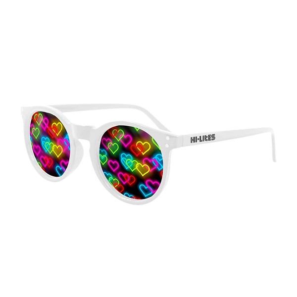 HI-LITES Special Effect Glasses-HEART Effect Lenses (White) - Designer Style