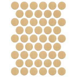 Screw Cover Caps 9/16" (50 Pack) – Self-Adhesive PVC Stickers for Furniture, Shelving & Screw Holes – Durable & Easy to Apply. Maple Tree