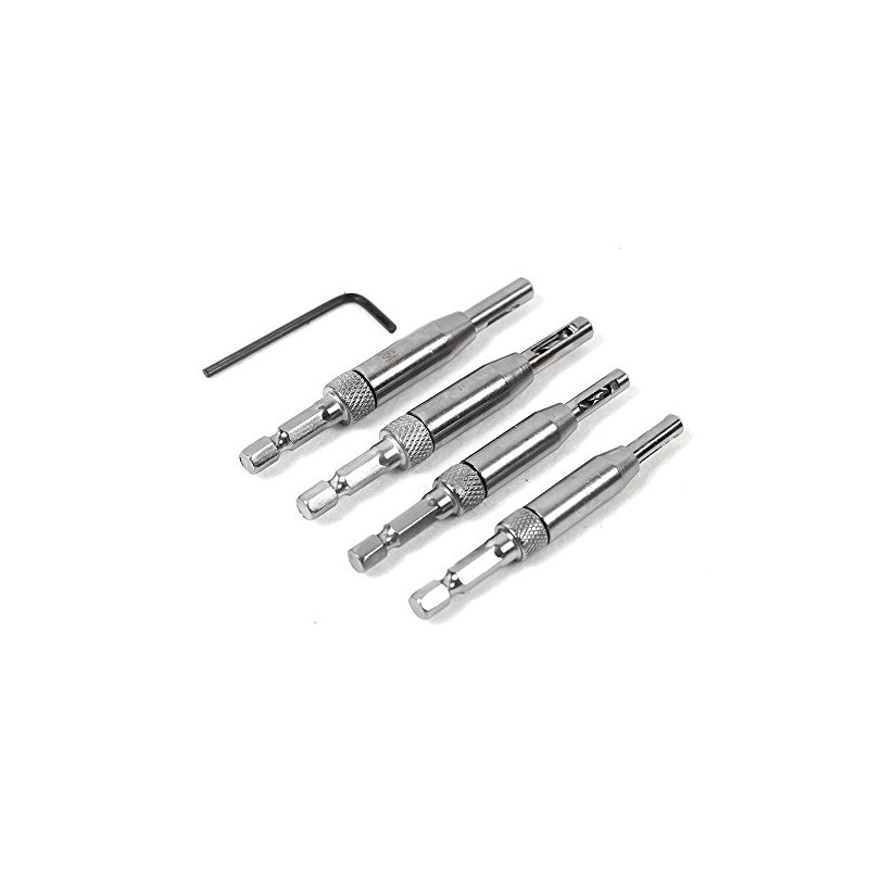 Set of 4 HSS Hinge Drill Bit Set Hinge Drill