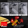 BSTKEECL Rain Shower Head with Handheld-12" High Pressure Square Rainfall