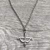 Archery Bow and Arrow Charm Necklace, Archery Jewelry, Gift for