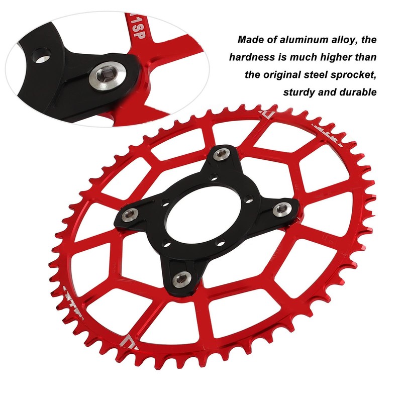 52T 104 BCD Mid Drive Chainring Adapter,Mid Drive Motor Chainring