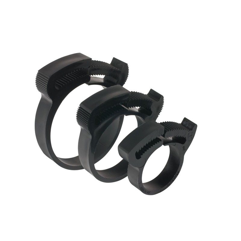 ajile QHC115x20-FBA Double Gripping Plastic Hose Clamps Black Pipe Clamp