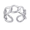 LEMON GRASS Sterling Silver Open Link Chain Ring | Wide
