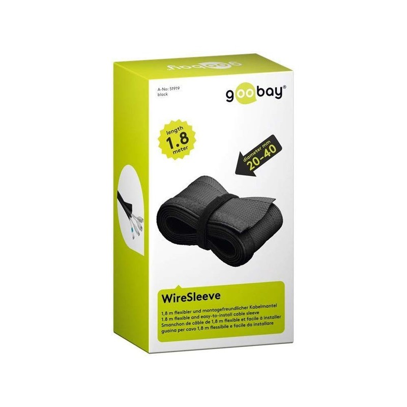 Goobay 51919 WireSleeve, Black
