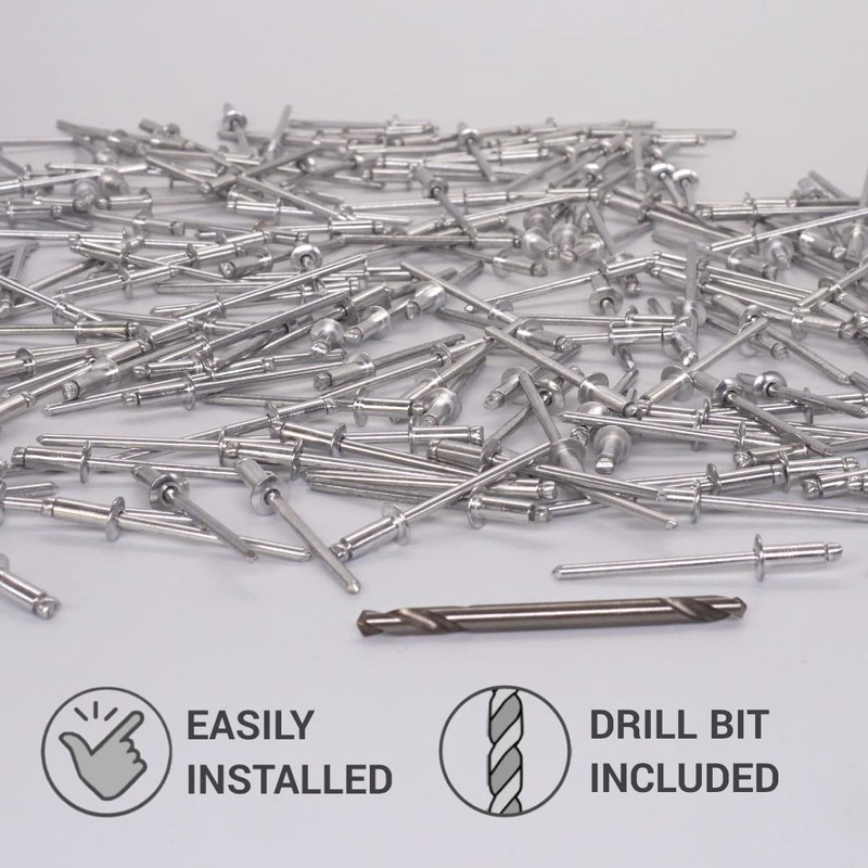 SKIR'CO (100 pcs) Aluminium Blind Rivets 3.2 x 8 mm,
