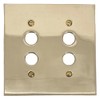 Double Gang Brass Push Button Switch Plate